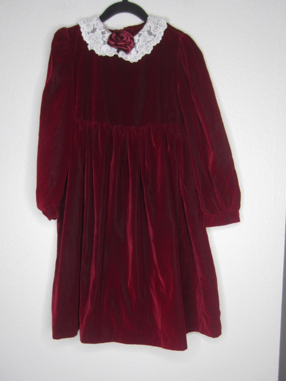 Vintage Neiman Marcus Plum Pudding Red Velvet Dress - Size 6X